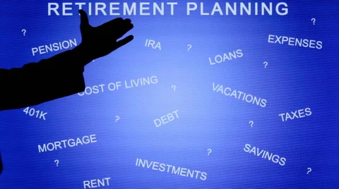 Man Presenting Retirement Planning Chart Stock Footage 68642952
