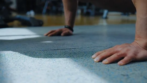 The man pressed in the gym Stock Footage 81995490