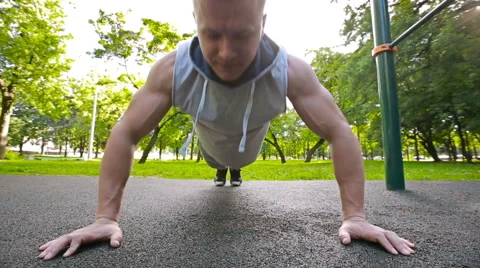 Man pressed on the playground Stock Footage 64845119