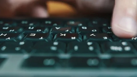 The man presses keys of the computer keyboard Stock Footage 70573009