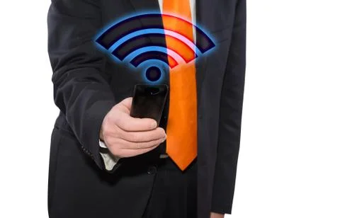 Man pressing buttons Stock Illustration