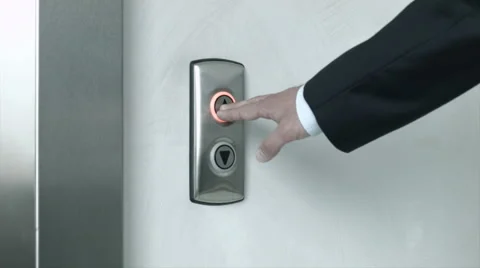 Man pressing elevator button to go up Video stock 51440402