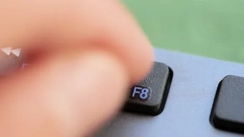 Man pressing a play pause key on a modern computer keyboard, object detail,.. Stock Footage 225114614