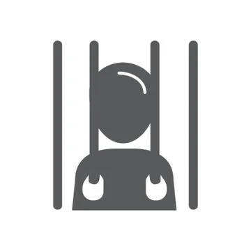 Man in prison Stock-Illustration