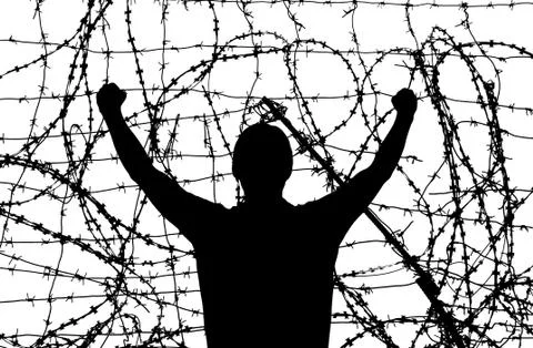 Man in prison 写真素材