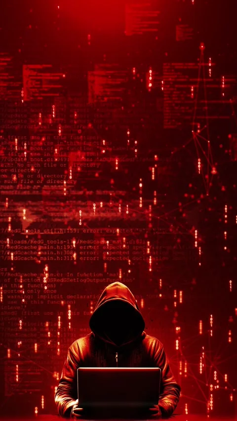 Man privacy system thief System breach message computer screen, computer hacking Stock Footage 341891441