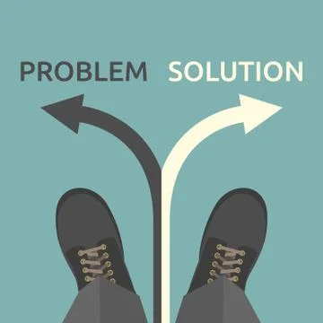 Man, problem and solution Stock Illustration