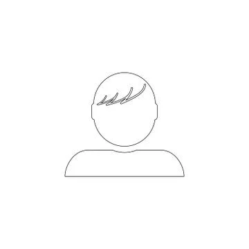 Man profile. flat vector icon Stock Illustration