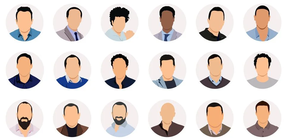 Man profile Stock Illustration