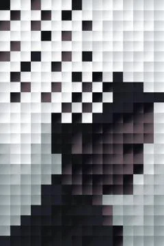 Man profile pixel art Stock Illustration