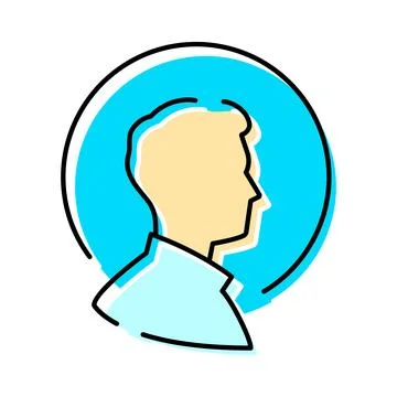 Man profile user avatar head icon Stock Illustration