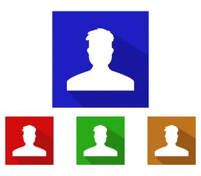 Man profile on white background Stock Illustration