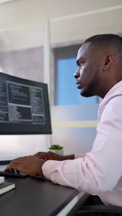 Man Programmer. Man Coding Stock Footage 229907367