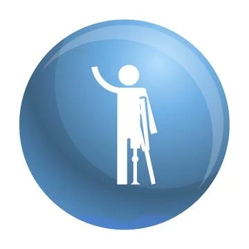 Man prosthesis hand icon, simple style Illustrazione stock
