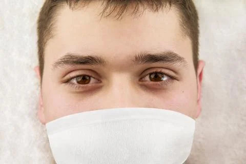 Man in the protective mask Stock Photos