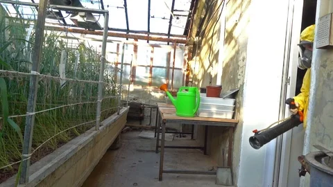 Man in Protective Suit Stock Footage 85927315