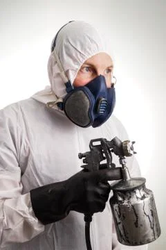 Man in protective suit Stock Photos