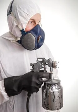 Man in protective suit Stock Photos