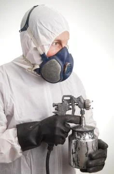 Man in protective suit Stock Photos