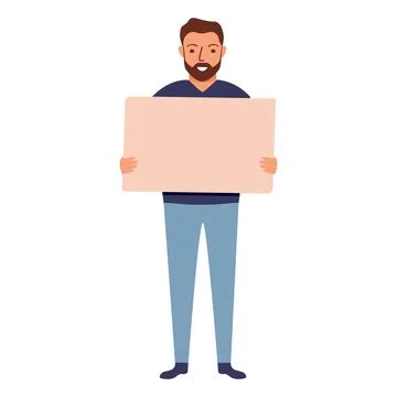 Man protesters. Social issue. Stock Illustration