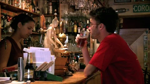 A man at the pub 1 Stock Footage 608186
