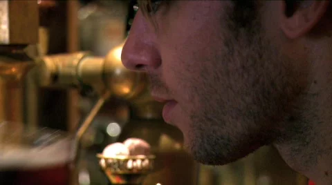 A man at the pub 5 Stock Footage 607971