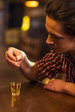 Man in pub Stock Photos