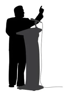Man public speaking Illustrazione stock