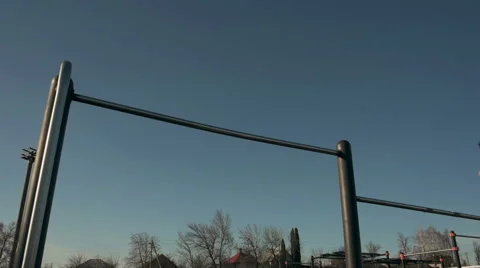 Man pulled on the bar Stock Footage 62565080