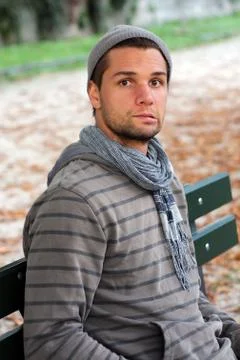 Man pulling face Stock Photos