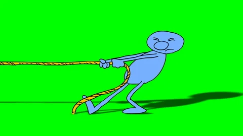 Man pulling  rope Video stock 146685765