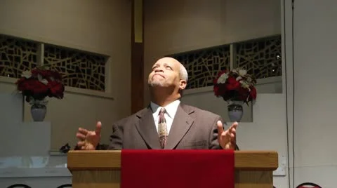 Man at pulpit 스톡 동영상 20496671