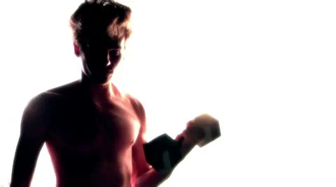 Man pumps iron Stock Footage 10757545