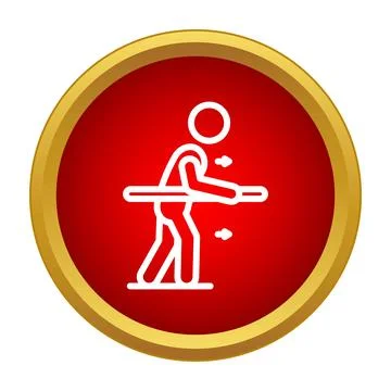 Man pushing bar providing effort and manual labor Stock Illustration