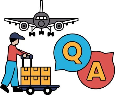 A man is pushing a cart with boxes on it Stock Illustration