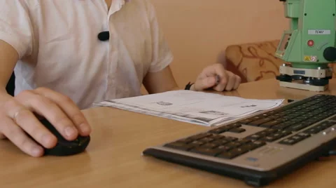 Man put card to the computer Stock Footage 68401128