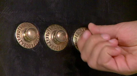 Man put code on safe box and open it. Video stock 62468793