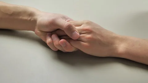 Man put on engagement ring with diamond on woman finger. Proposal. Romantic Stock Footage 120712656