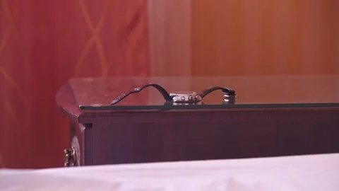 A Man put in A Wristwatch On The Table Stock Footage 283851694