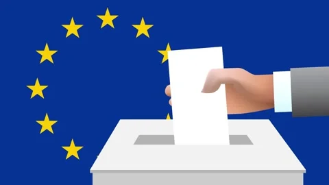 Man putting ballot in a box during elections Stock Footage 266394347
