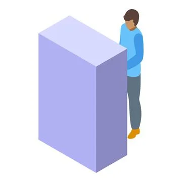 Man putting ballot in electronic voting machine Illustrazione stock