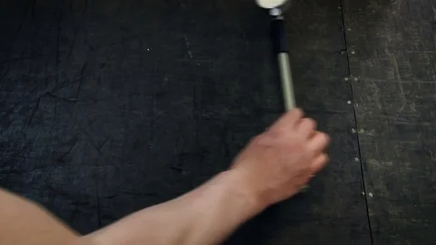 Man Putting on Desk Set of Precise Tools With Index Plate One by One. Stock Footage 72001518