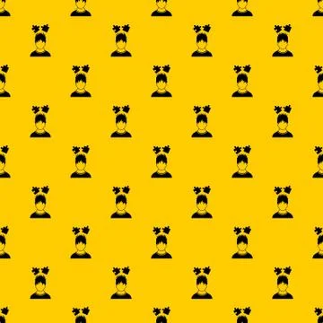 Man with puzzles over head pattern vector Stock Illustration