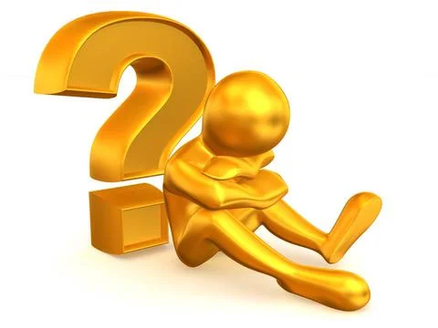 Man with question. 3d Man with question. 3d Copyright: xZoonar.com/Maksymx... Foto stock