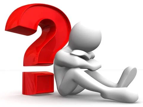 Man with question. 3d Man with question. 3d Copyright: xZoonar.com/Maksymx... Stock Photos