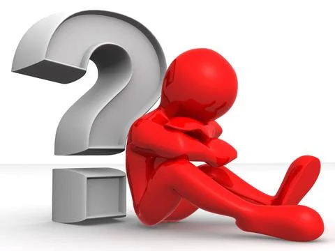Man with question. 3d Man with question. 3d Copyright: xZoonar.com/Maksymx... Foto stock