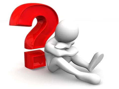 Man with question. 3d Man with question. 3d Copyright: xZoonar.com/Maksymx... Stock Photos