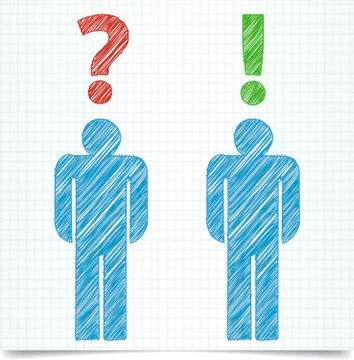 Man question Stock Illustration
