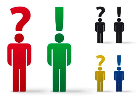 Man question - man exclamation Stock Illustration