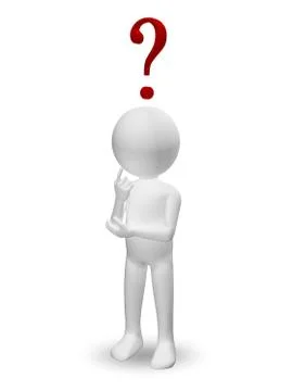 Man with question mark Stock Illustration